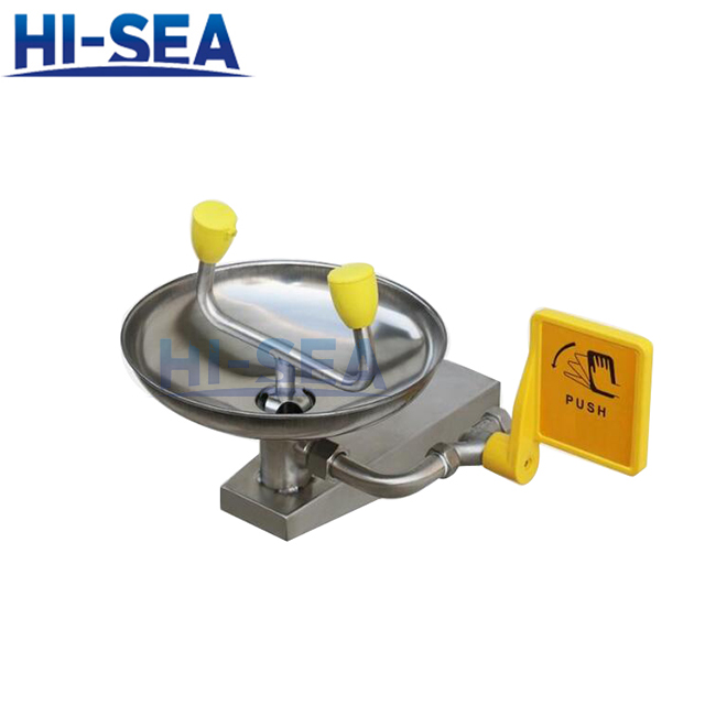 Wall-mounted eye washer